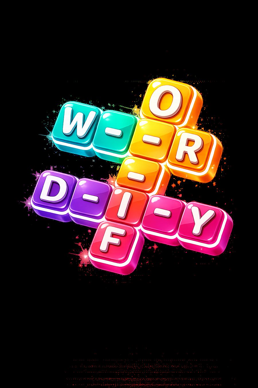 Wordify game logo with colorful crossword tiles